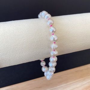 Barbie Pink Knotted Pearl Bracelet
